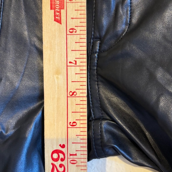 New The Kooples Faux Leather Pants Lace Up Zip up Slide Clasp Closure Sz 4 - Picture 10 of 14